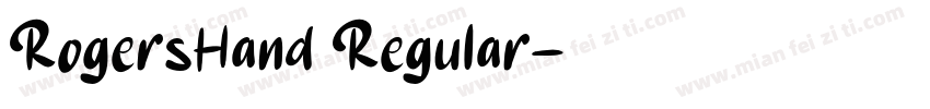RogersHand Regular字体转换